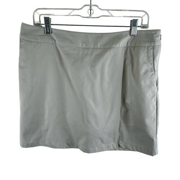 adidas Dresses & Skirts - Adidas Tan ClimaCool Short Athletic Tennis Skirts Shorts Underneath Pockets 10